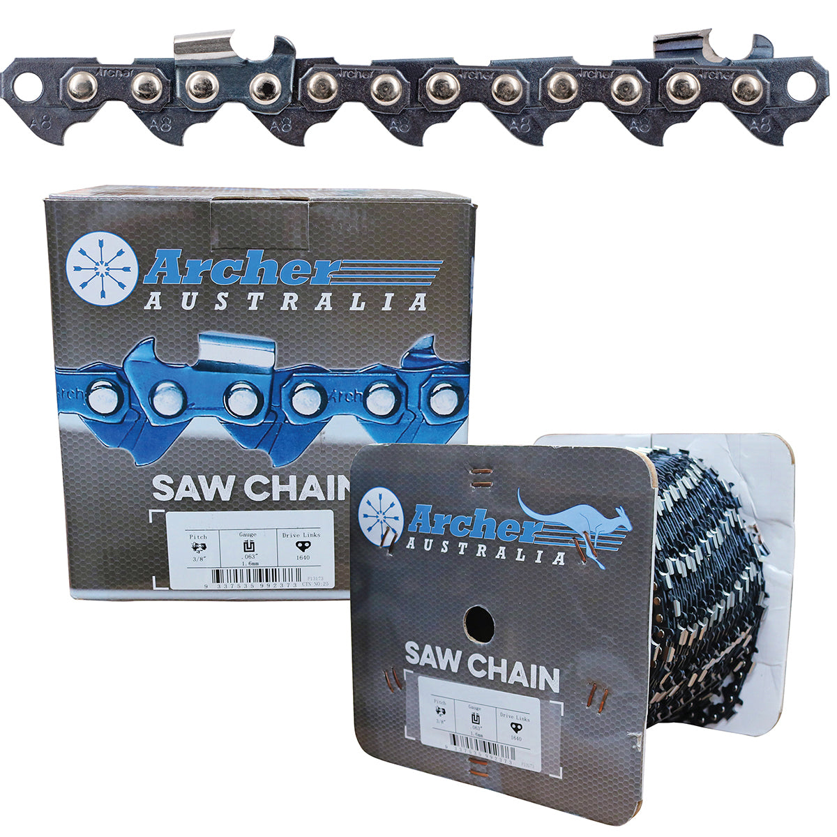 Chainsaw Chain - 3/8", .058", Semi Chisel 100ft, Skip Tooth By Jakmax - 058-100R-ST - featured image