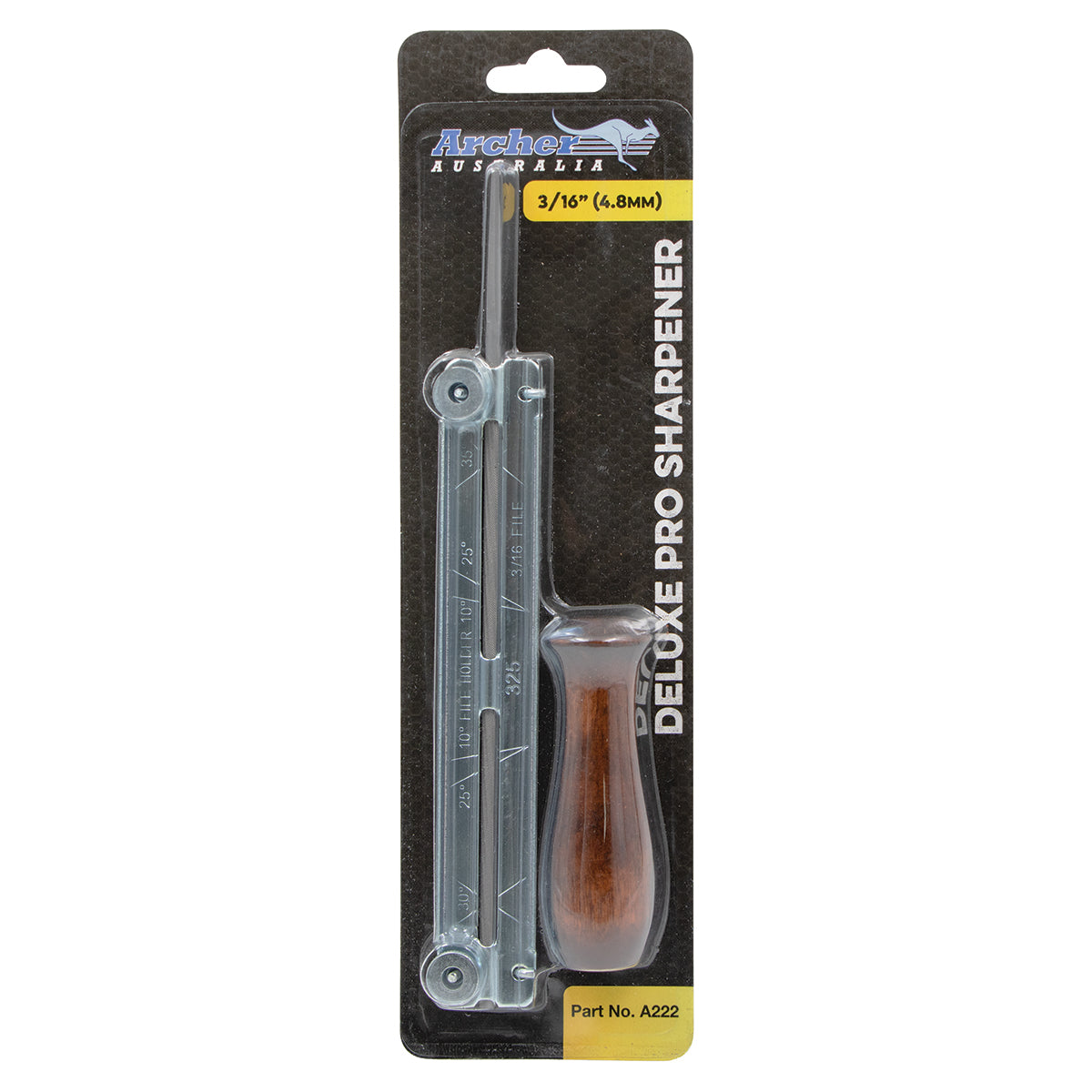 DELUXE PRO SHARPENER 3/16'' 4.8MM WOODEN HANDLE By Jakmax - L - featured image