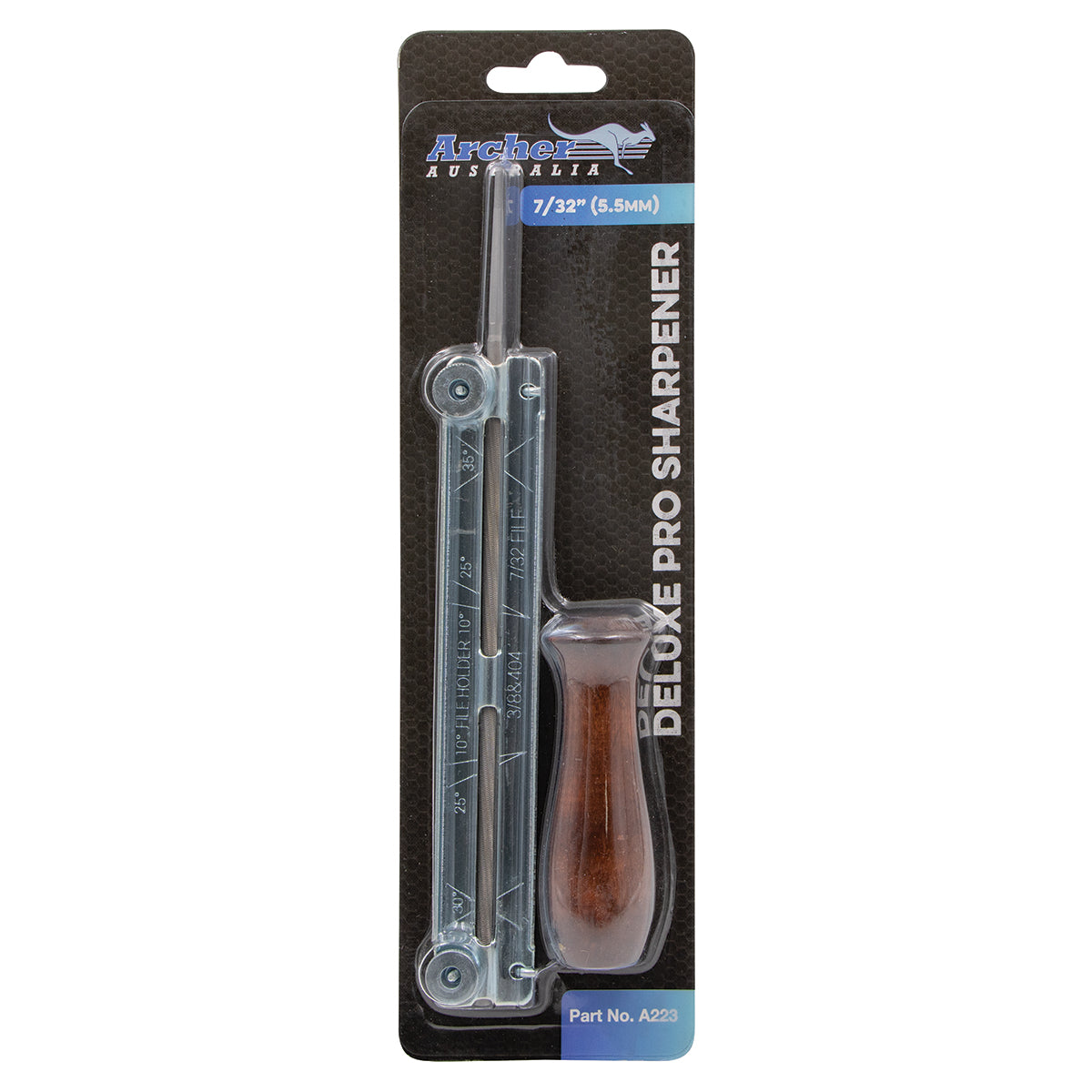 DELUXE PRO SHARPENER 7/32'' 5.5MM WOODEN HANDLE By Jakmax - L - featured image