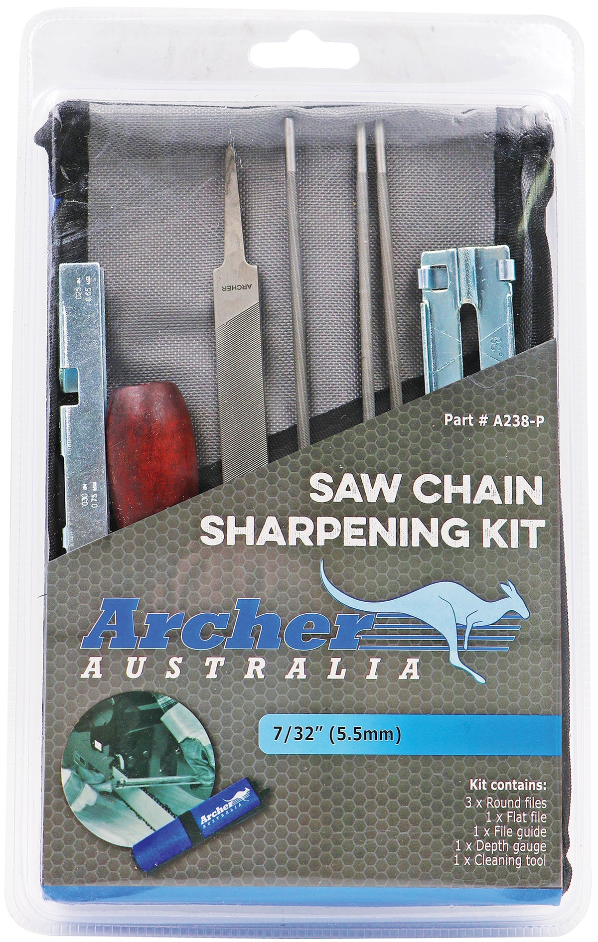 SHARPENING KIT ROLL UP POUCH 7/32'' By Jakmax - P - featured image