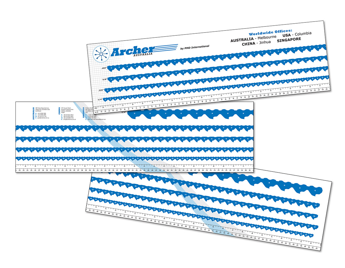 Archer Chain Measuring Chart Sticker By Jakmax - featured image