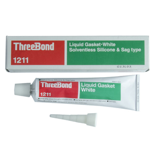 ThreeBond 1211 RTV silicone liquid gasket white 100 gram tube, SKU ADV3559