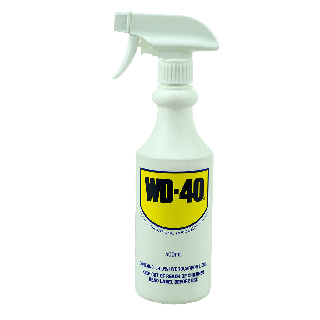 WD-40 Spray Applicator ADV7877, 500mL refillable spray bottle with trigger and child lock safety feature