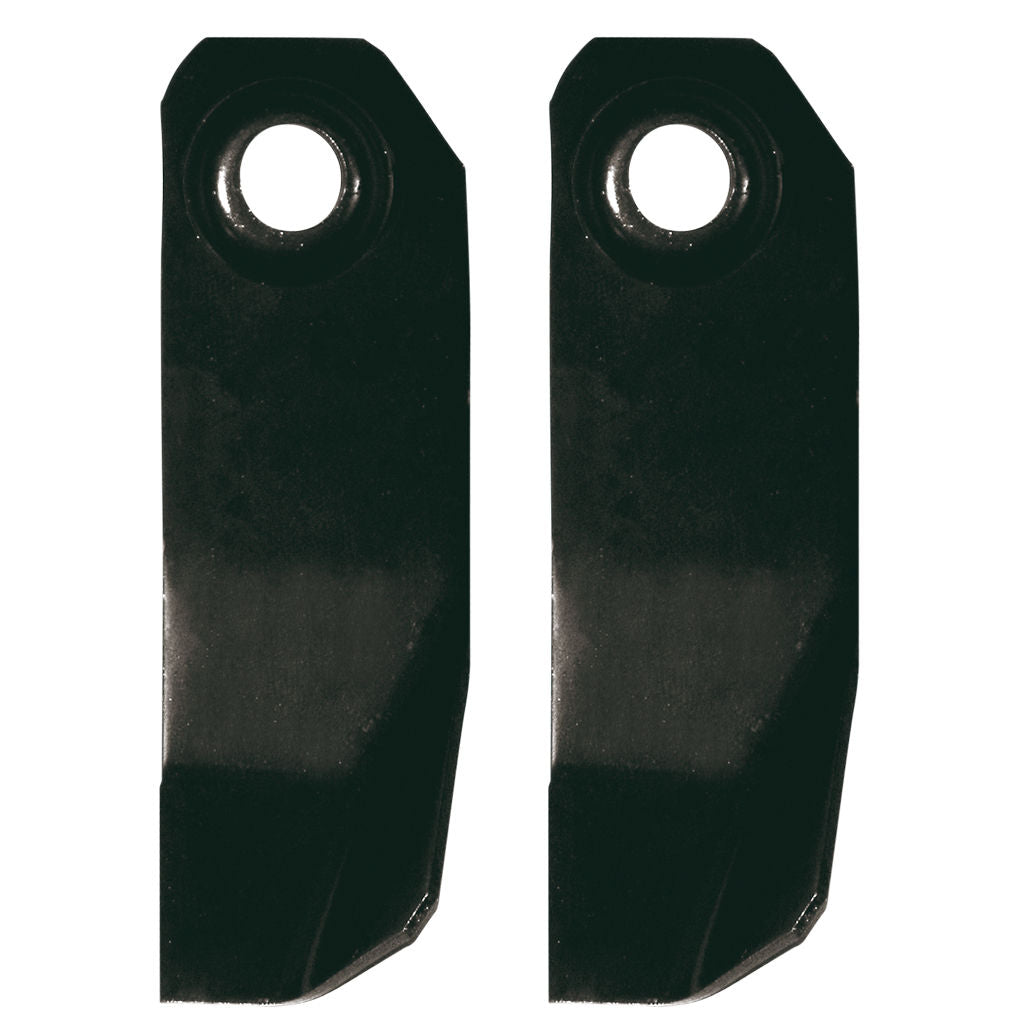 BLD312 swing back lawn mower blade set, 4 3/4 inch flat blade with domed bolt hole, skin packed pair