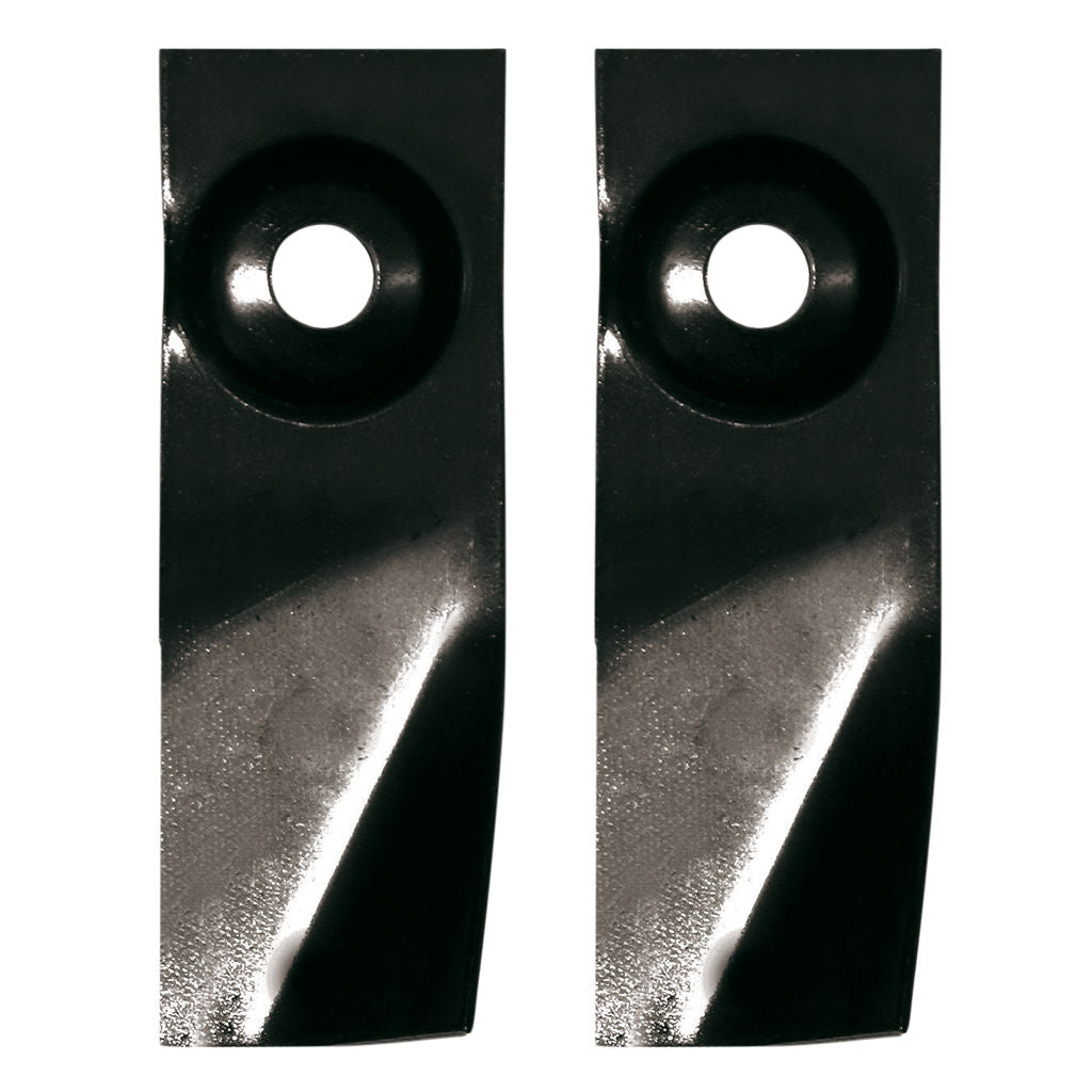 BLD4025 pair of 18 inch domestic swing-back lawn mower blades in retail skin pack with fitting instructions
