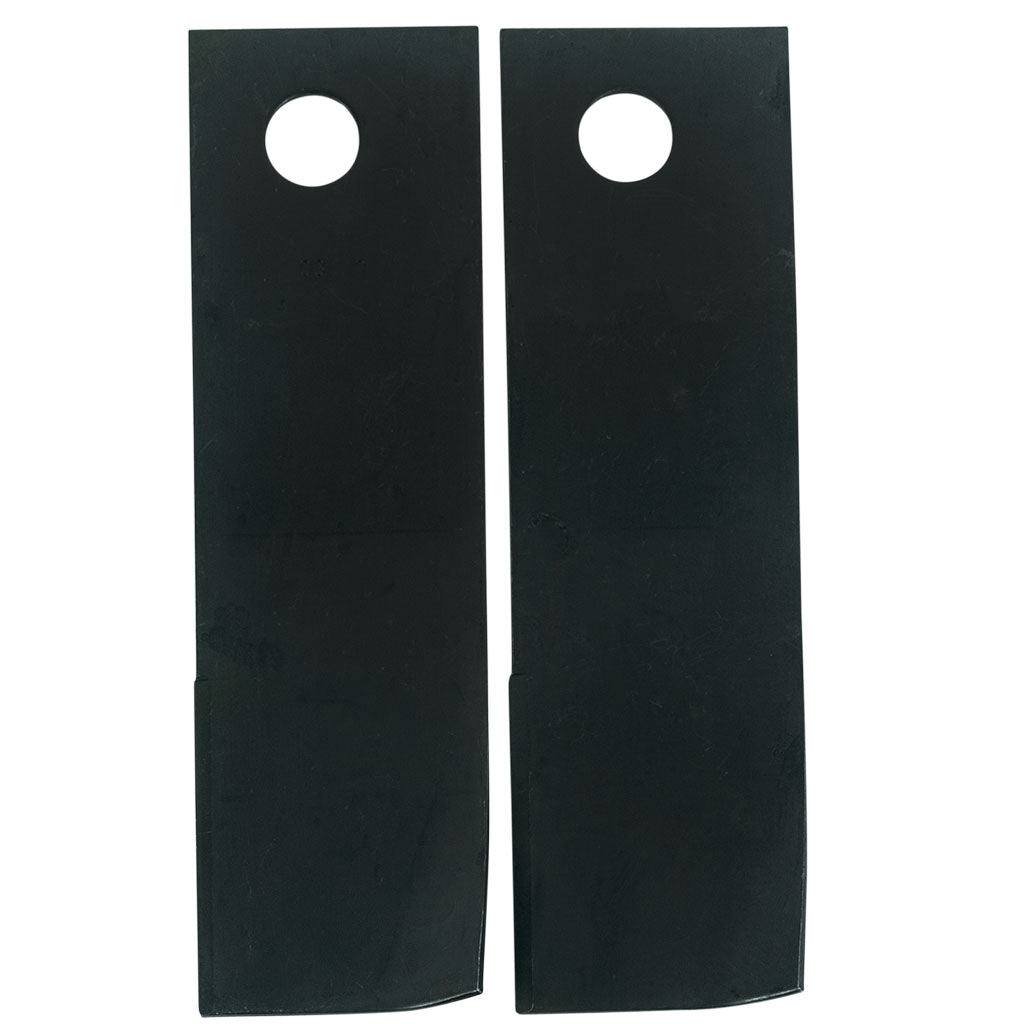 Pair of Honda 6 inch low fluted mower blades with offset bolt holes, SKU BLD6335, in skin pack