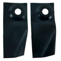 BLD8128 3-1/2 inch domestic swing back mower blade pair with offset bolt hole, skin packed for display