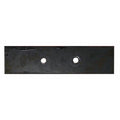 Flat steel edger blade, SKU BLE3956, 5-15/16 inch long with two 1/4 inch mounting holes