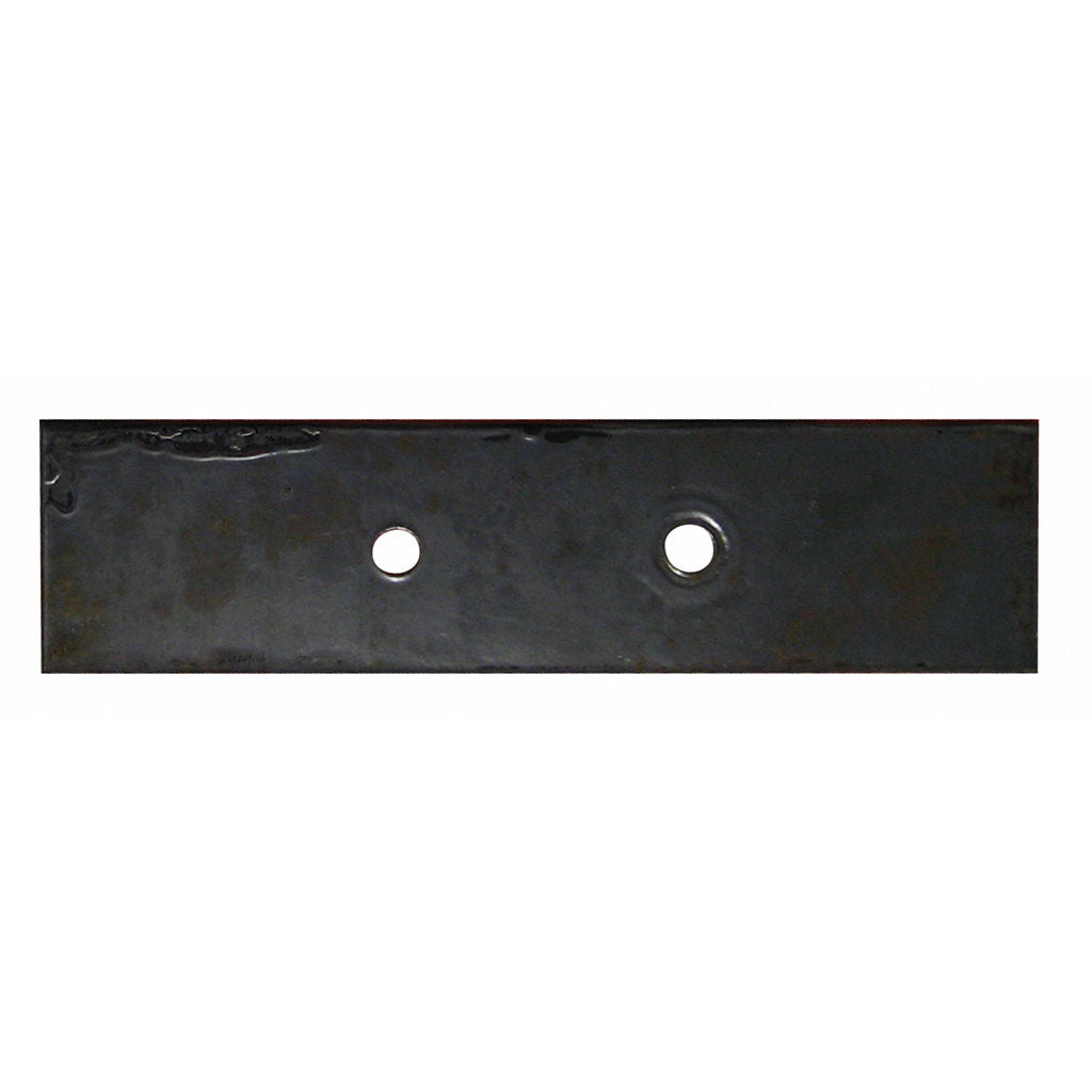 Flat steel edger blade, SKU BLE3956, 5-15/16 inch long with two 1/4 inch mounting holes