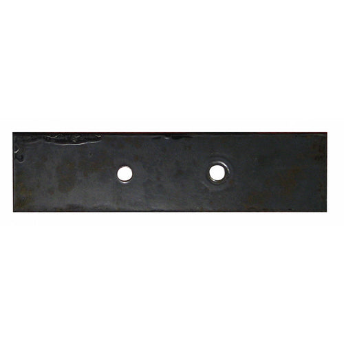 Flat steel edger blade, SKU BLE3956, 5-15/16 inch long with two 1/4 inch mounting holes