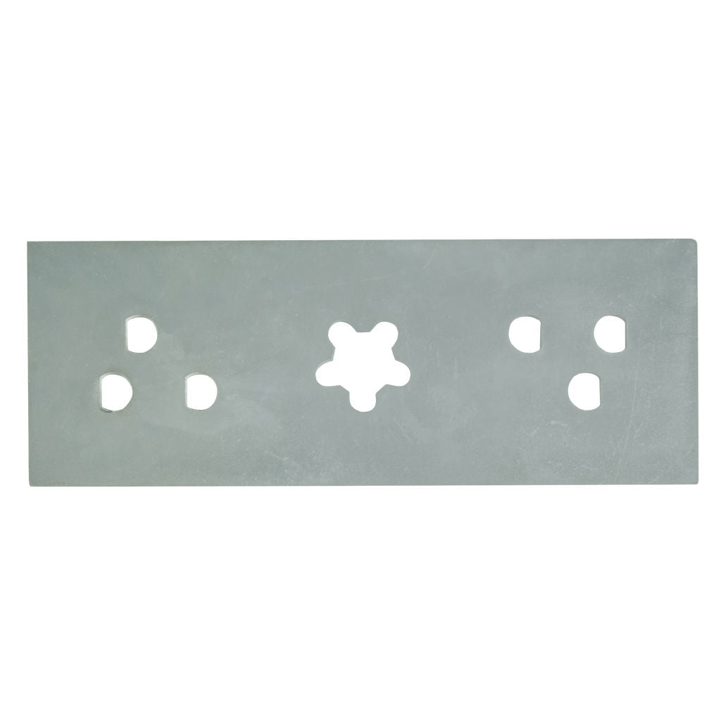 Husqvarna composite blade carrier bar with 5 point star centre hole and three blade mounting holes, SKU BLH6477