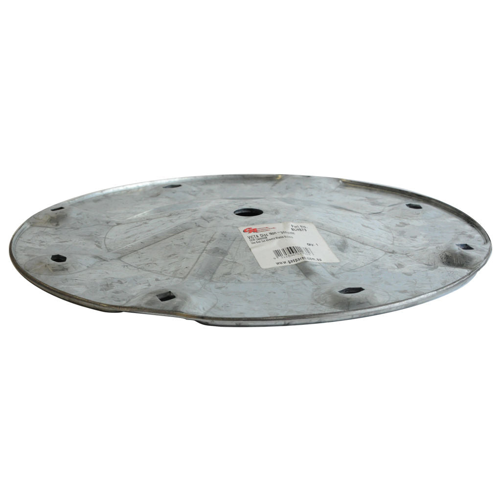 Victa blade disc BLH979, 257mm round metal blade carrier with 19mm centre hole for four cutting blades
