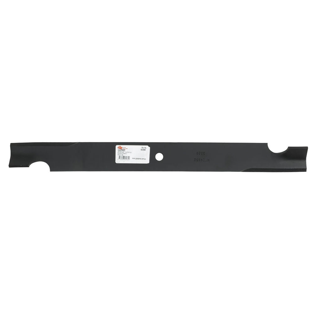 Ransomes 25 inch bar blade with round 5/8 inch centre hole, SKU BLR368, flat high-fluted right hand cut ride-on mower blade