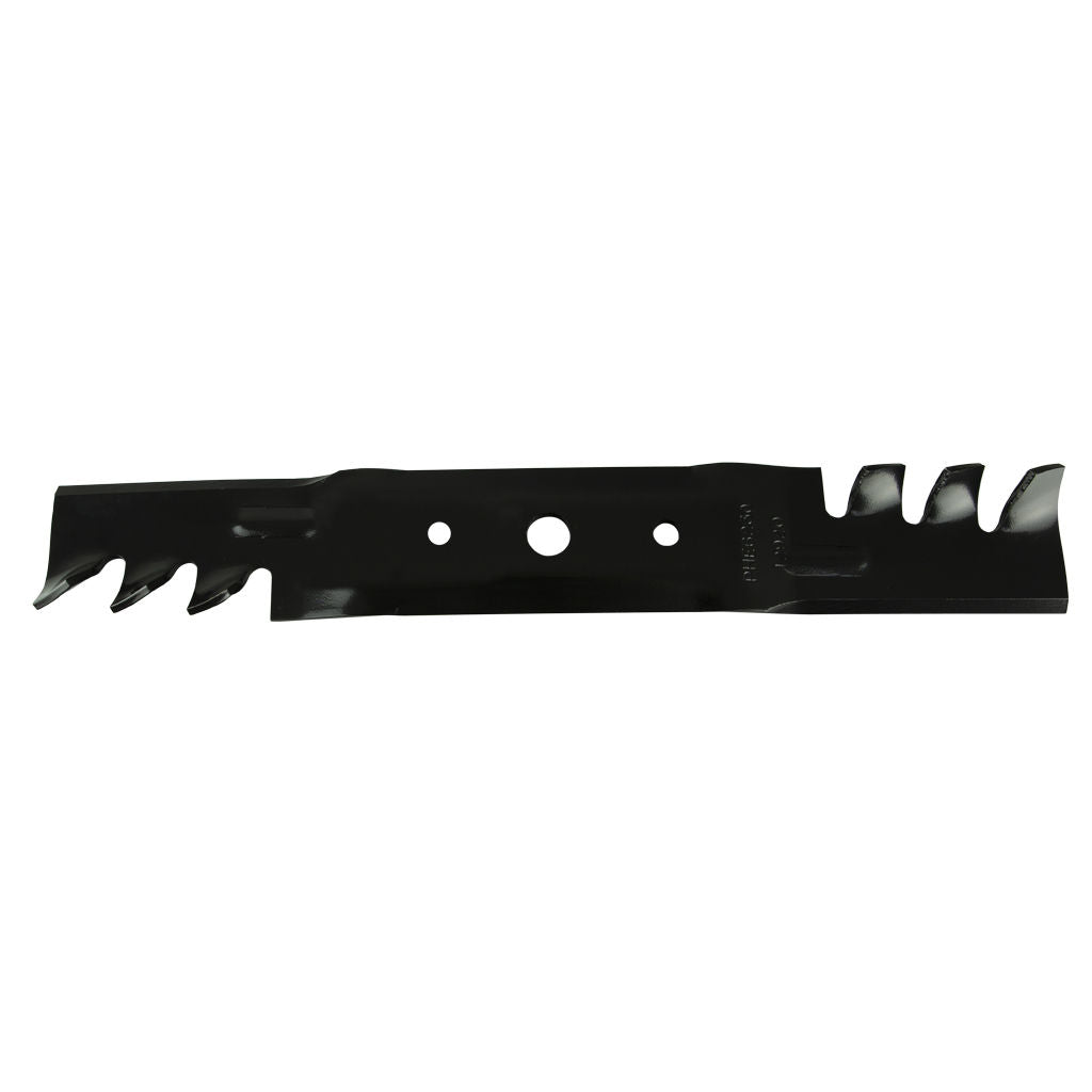 Copperhead 17 inch stepped and fluted mulcher bar blade with round centre hole, SKU BLR8187, shown flat