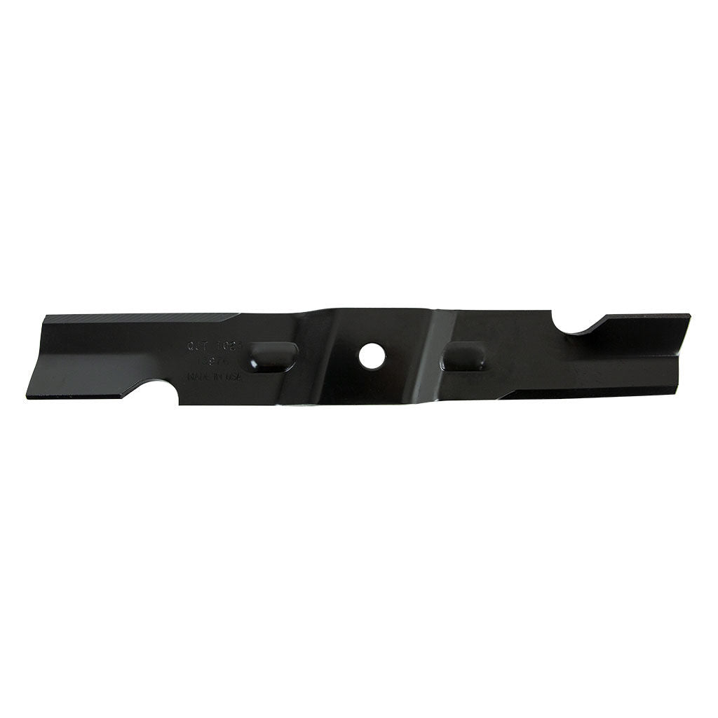 BLR8511 17-7/8 inch notched stepped fluted bar blade with round 5/8 inch centre hole for 52 inch cut mowers