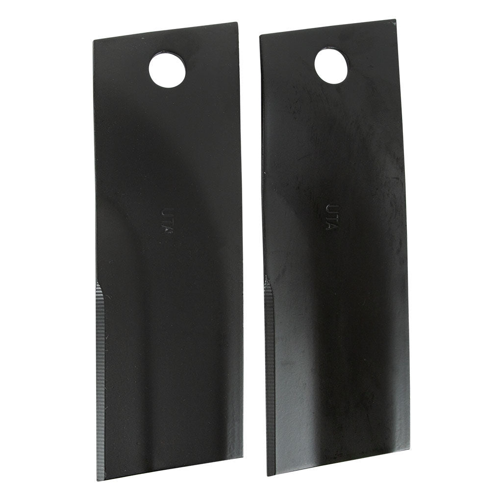 AMC 7-1/8 inch swing back blade set BLS2327, pair of stepped fluted right hand cut mower blades in skin pack