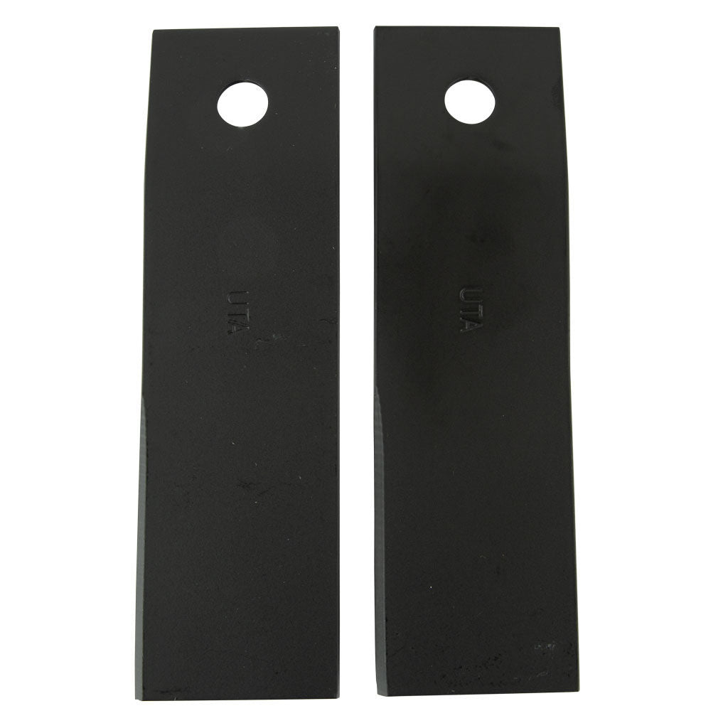 BLS323 6 inch swing back mower blade pair, stepped right hand cut with 13mm centre hole, skin packed for display