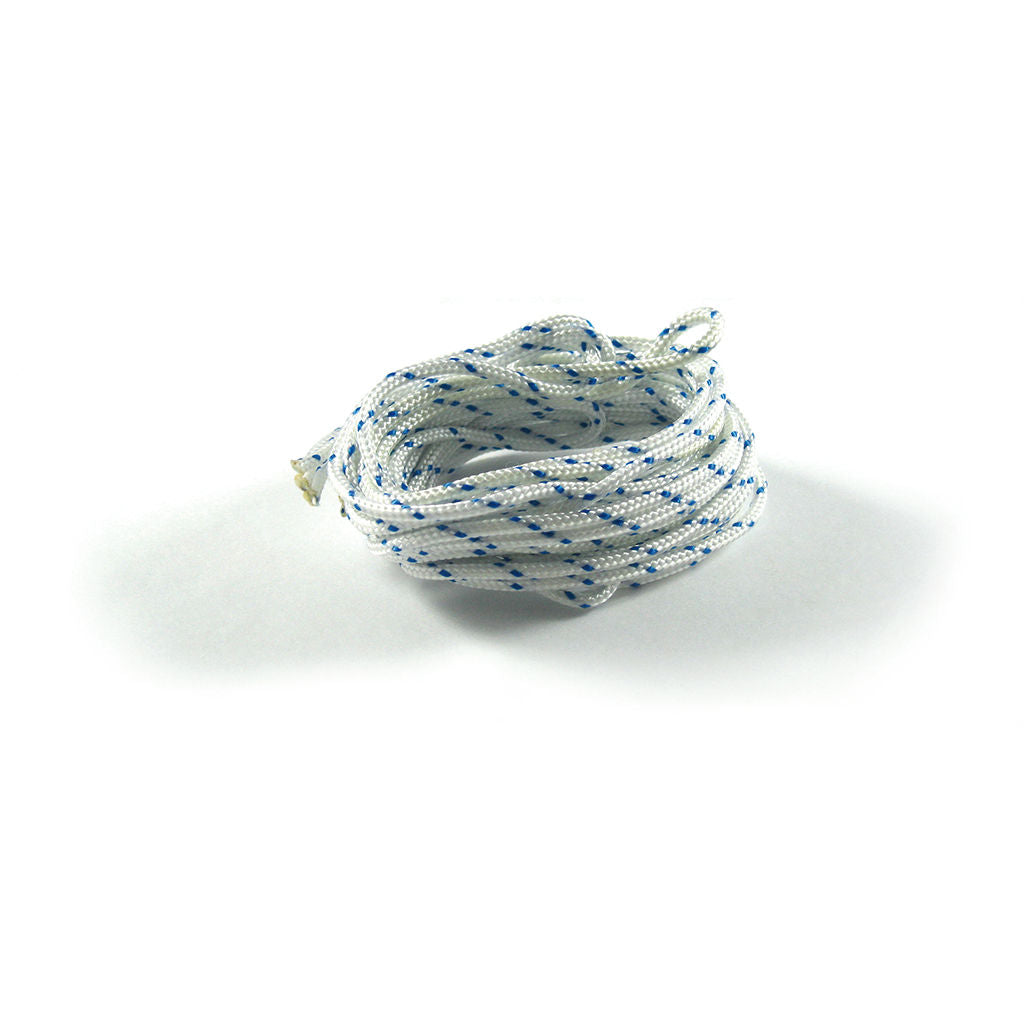 Coil of blue fleck brushcutter starter rope, 900mm length, SKU BRB1237