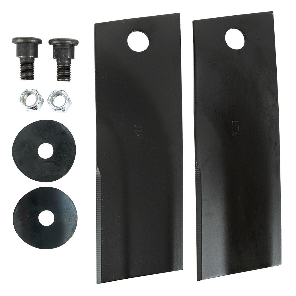 AMC swing back blade and bolt set BRC3541, skin packed pair of 180mm stepped fluted right hand cut blades with 16mm hole