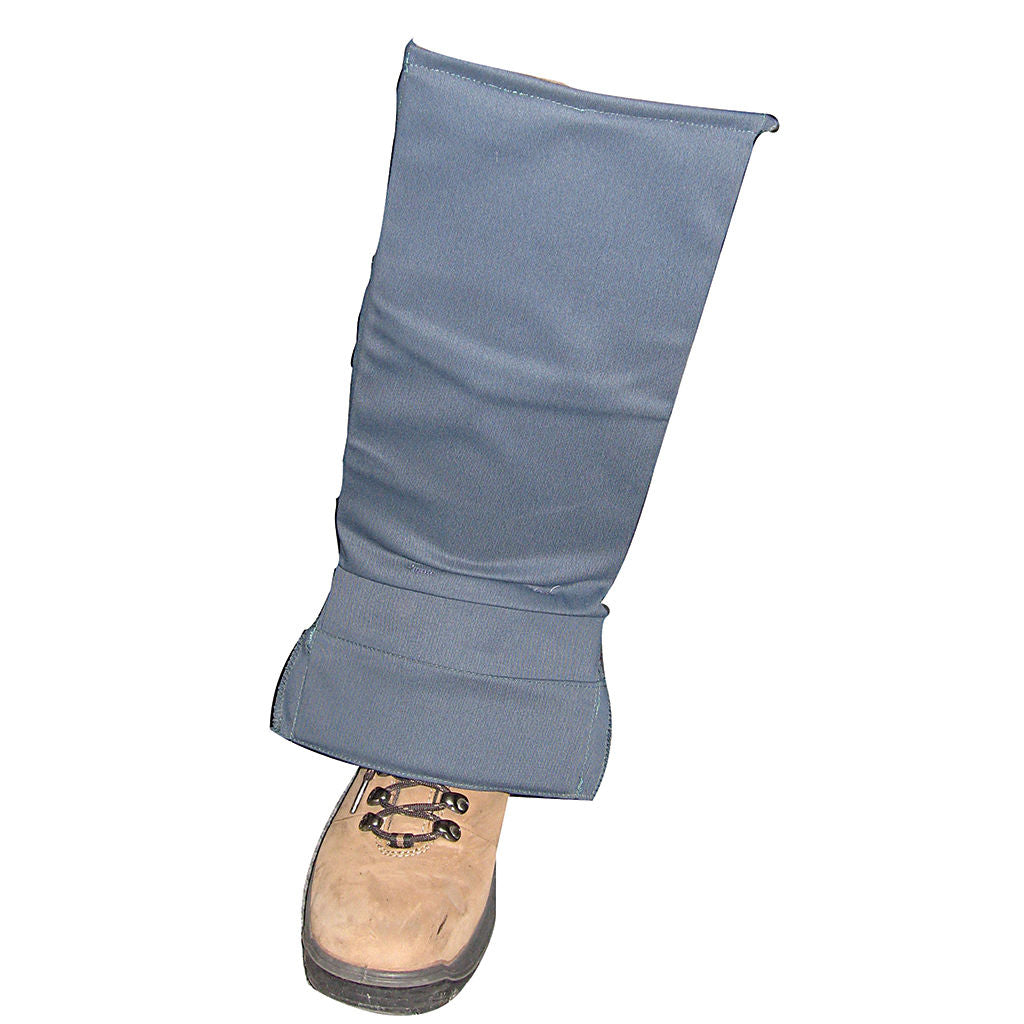 Blue GA large leg stoneguards with velcro straps, SKU BRG5367, shown as a pair