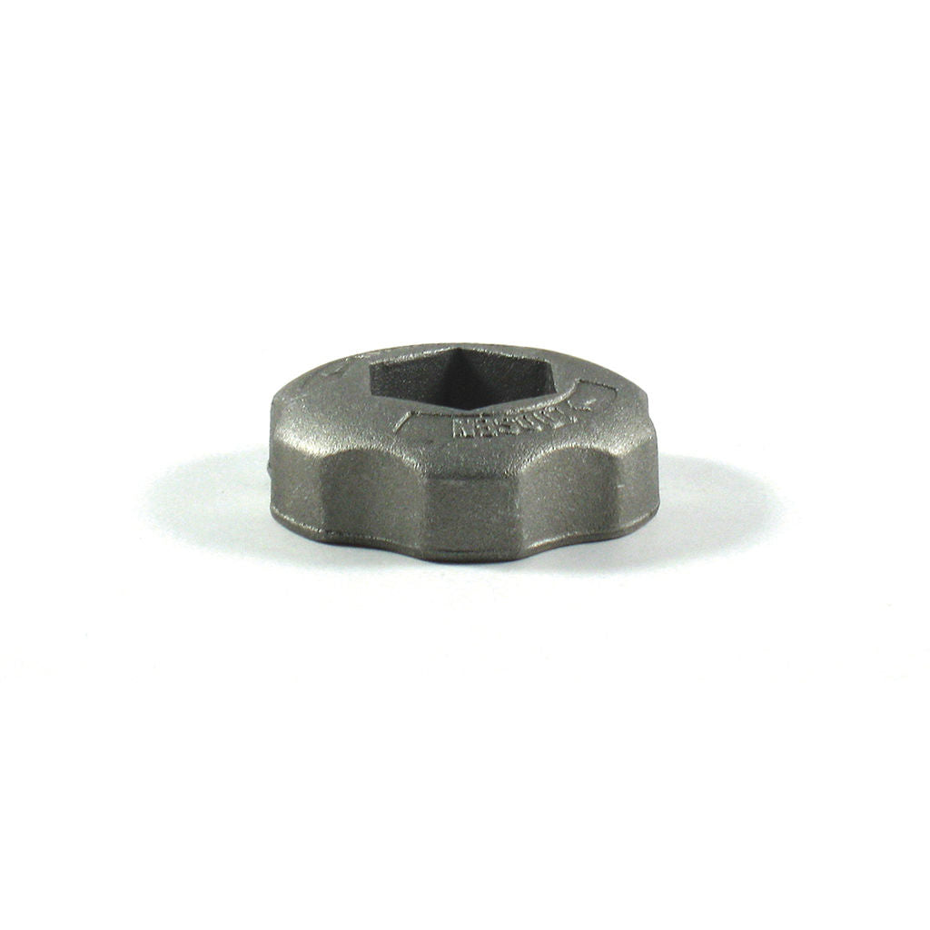 ECHO left hand head knob replacement part, SKU BRN3942, shown as a single black trimmer head knob