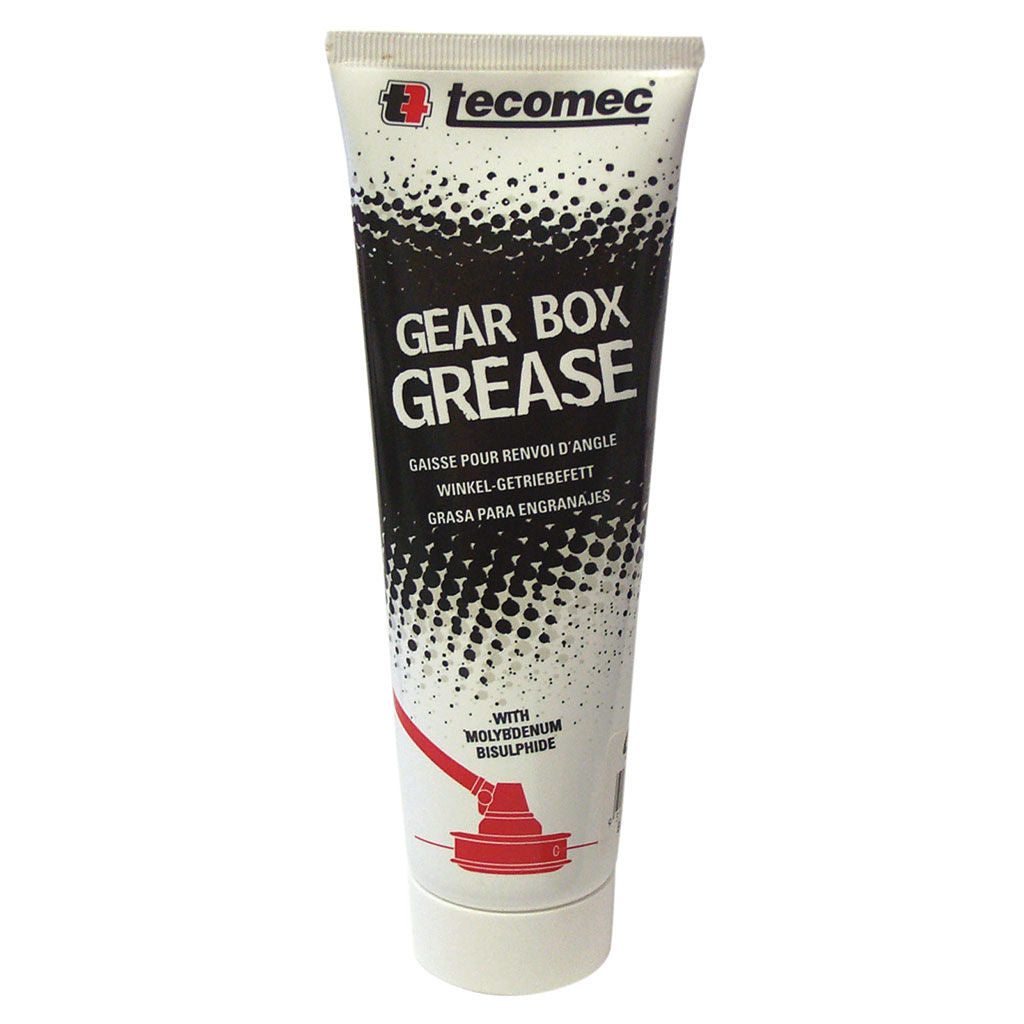 Tecomec 125g gearbox grease tube with molybdenum bisulphide for straight shaft brushcutter gearbox, SKU BRR1710