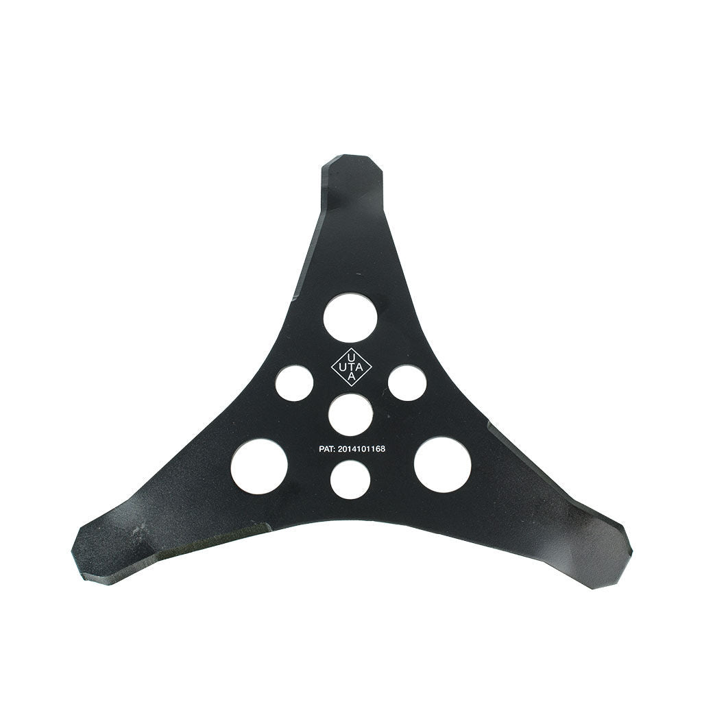 AirRide Tri-Blade 350mm 3-tooth steel brushcutter blade with 25.4mm centre hole, SKU BRS7928