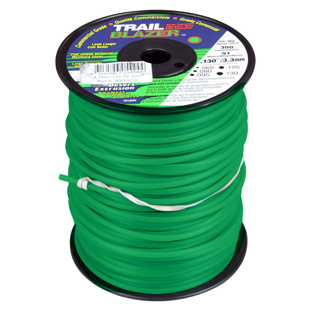 Trail Blazer round trimmer line spool, .130 inch / 3.30 mm, 92 m, SKU BRT5270