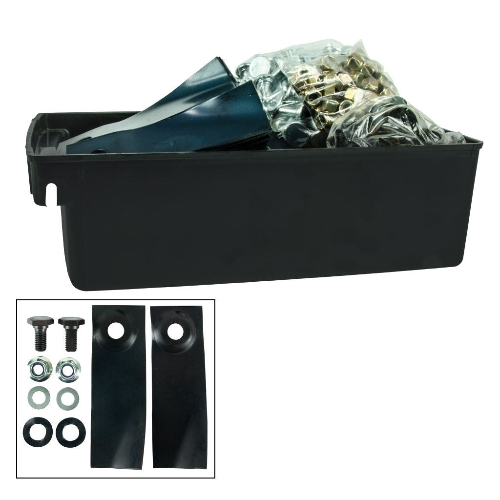 BWS8232 Bushranger, Masport and Morrison blade and bolt set workshop pack of 50 sets in a plastic parts box