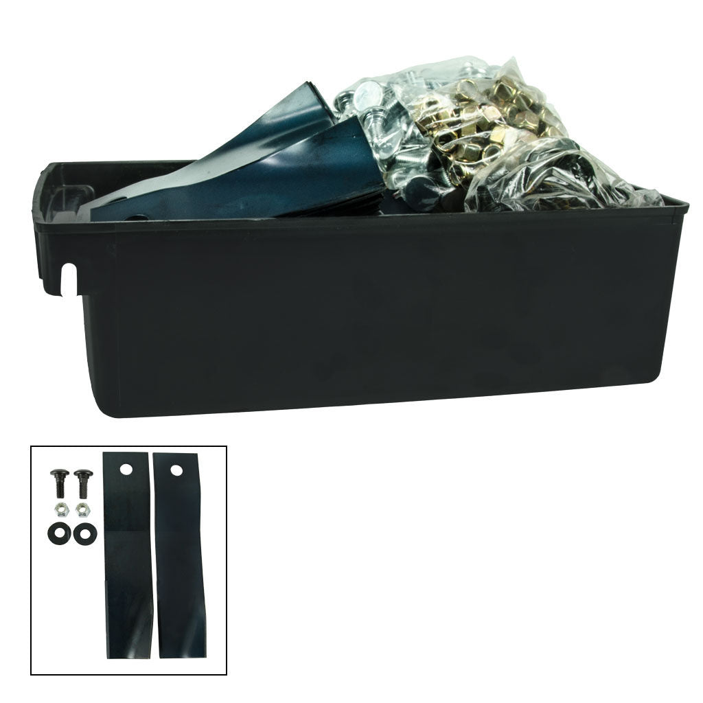 BWS8372 blade and bolt workshop pack of 25 sets in reusable plastic parts box with high fluted swing back blades