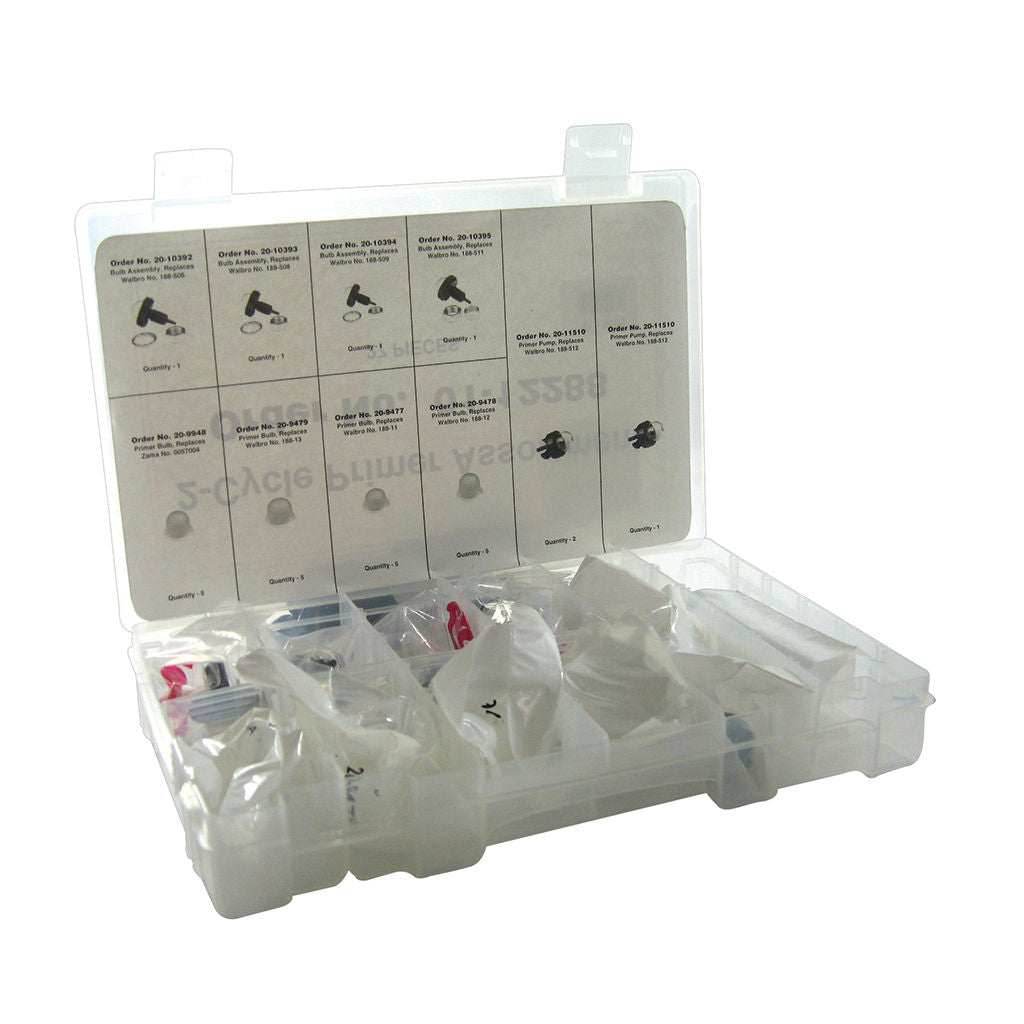 Assorted two-stroke primer bulbs for Walbro and Zama style carburettors, GASPARES kit SKU CAS6896