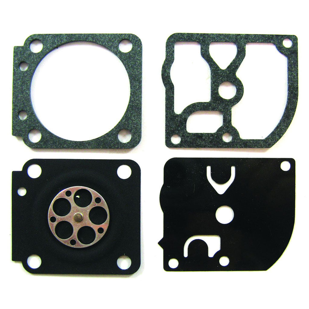 Non-genuine ZAMA GND-28 diaphragm and gasket set, SKU CAS8219, showing carburettor diaphragm and gasket components