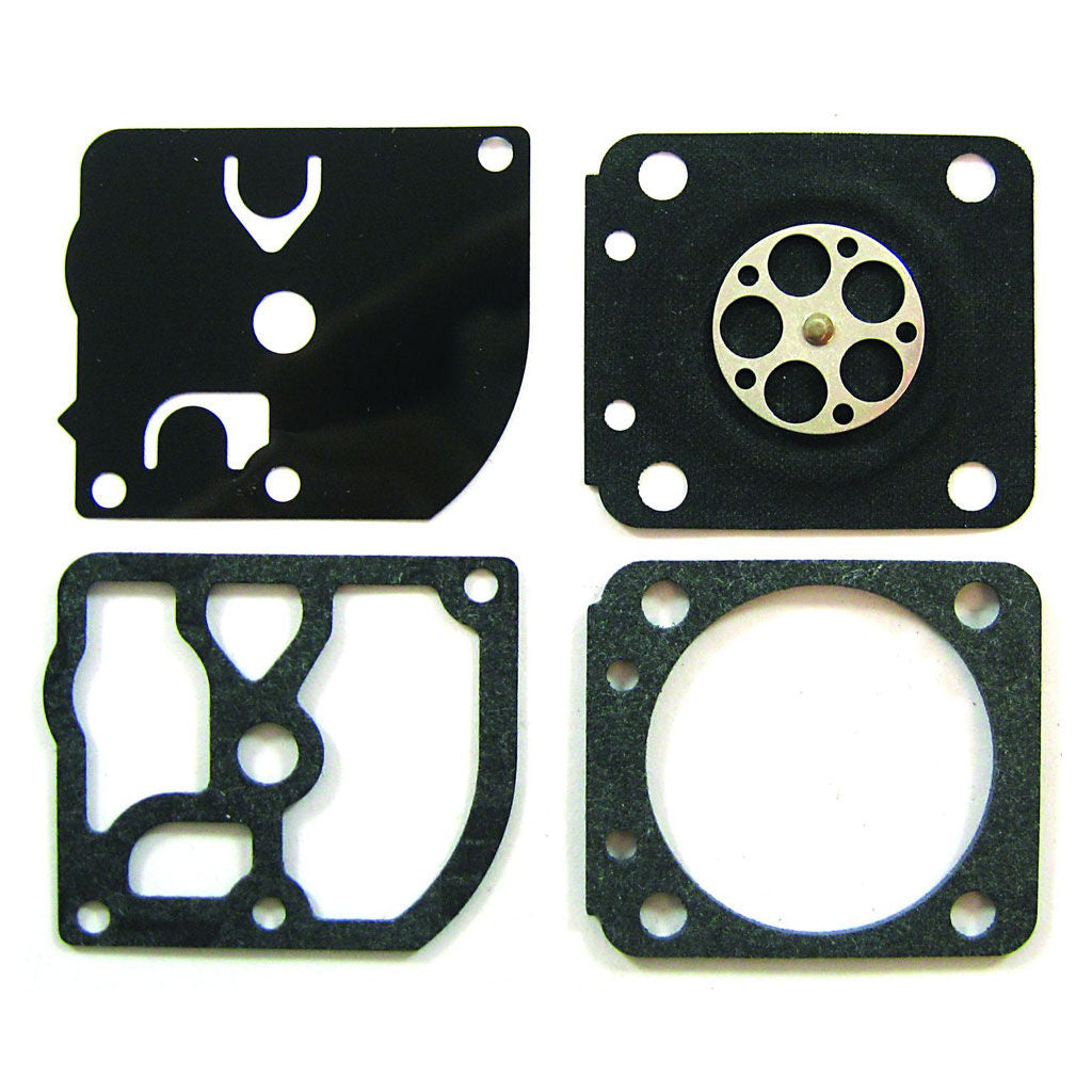 Non-genuine ZAMA GND-51 diaphragm and gasket set, SKU CAS8222, showing carburettor diaphragms and gaskets