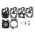 Non-genuine Walbro K10-WYB carburettor repair kit CAS8706 showing gaskets, diaphragms and needle components