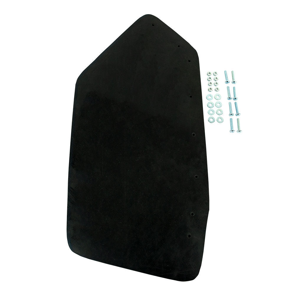 Greenfield rubber deck flap kit CHD8441 with black rubber flap and mounting screws, washers and nuts