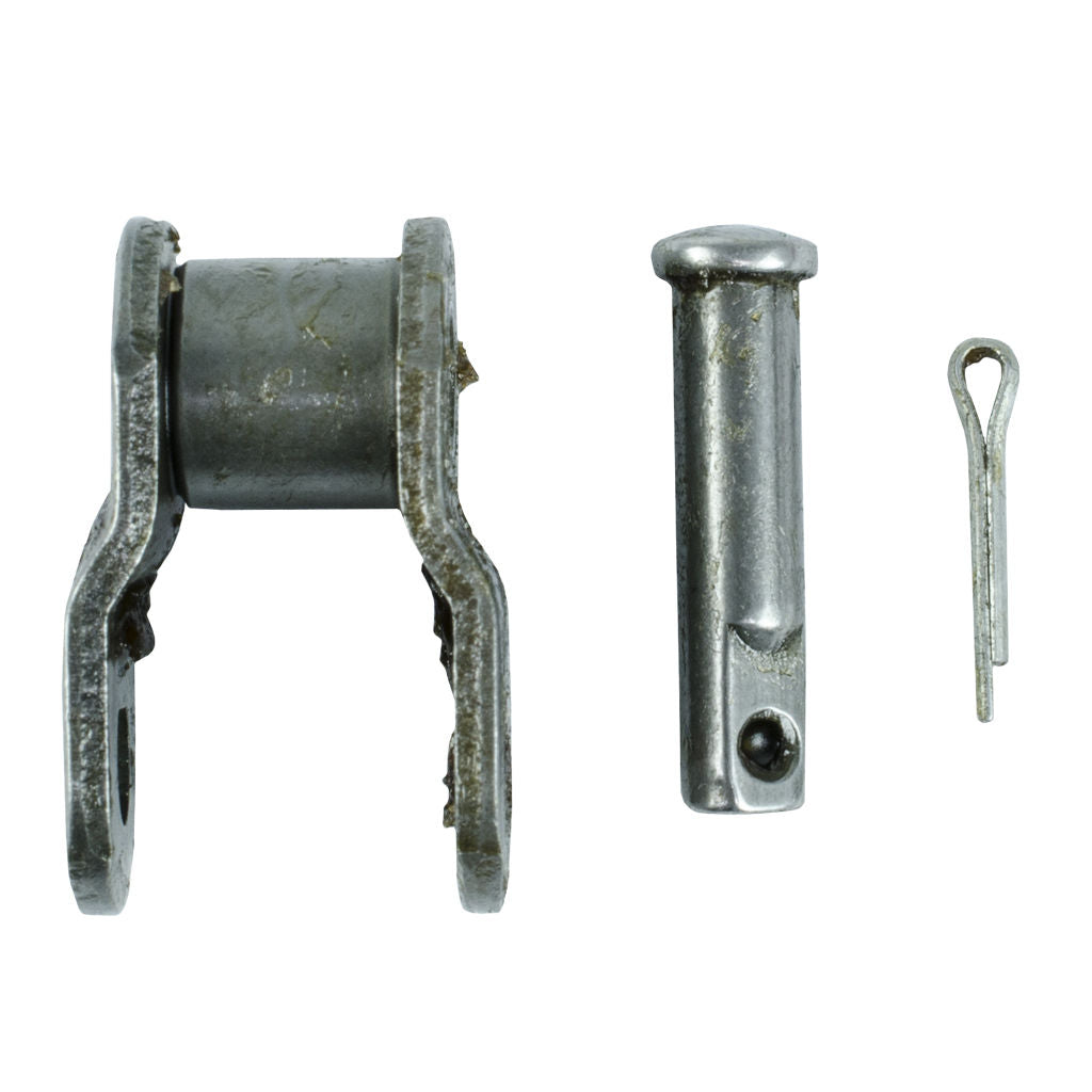 Offset link for 1/2″ x 5/16″ number 40 chain, SKU CHM1556, metal drive chain connector