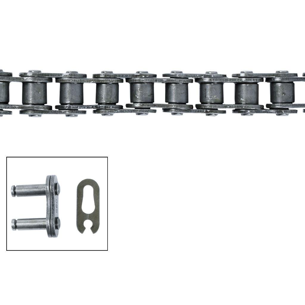Rover drive chain #41 1/2″ x 1/4″ with 72 pins, SKU CHM1653, shown coiled as a roller chain
