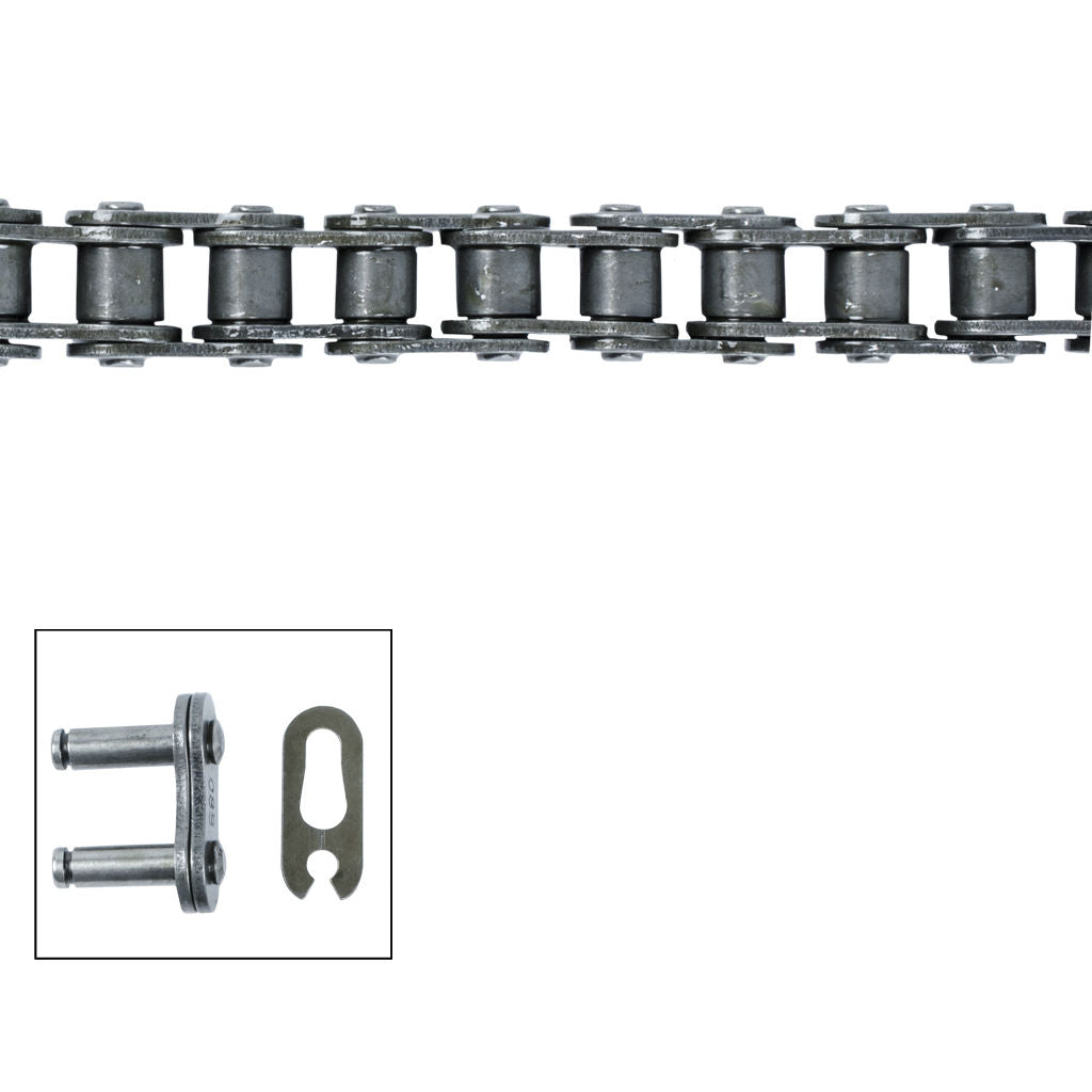 Roll of 08B roller chain, 1/2″ x 5/16″, 10 foot length, SKU CHM7894