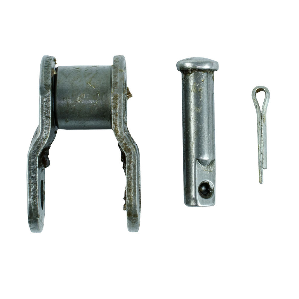 GA 08B roller chain offset link / half link, SKU CHM7898, metal chain joining link for ride-on mower drive systems