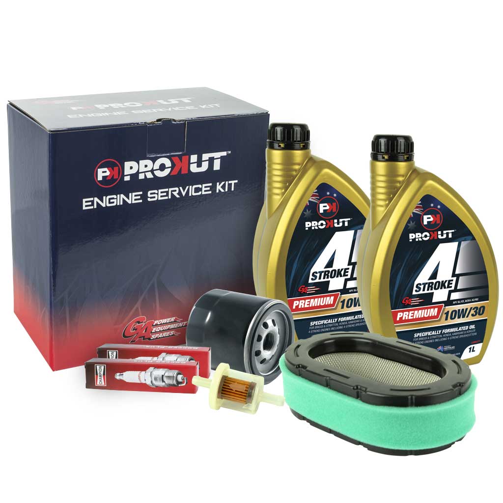 ESK8629 Kohler engine service kit with low profile air filter, oil filter, fuel filter, engine oil and spark plugs