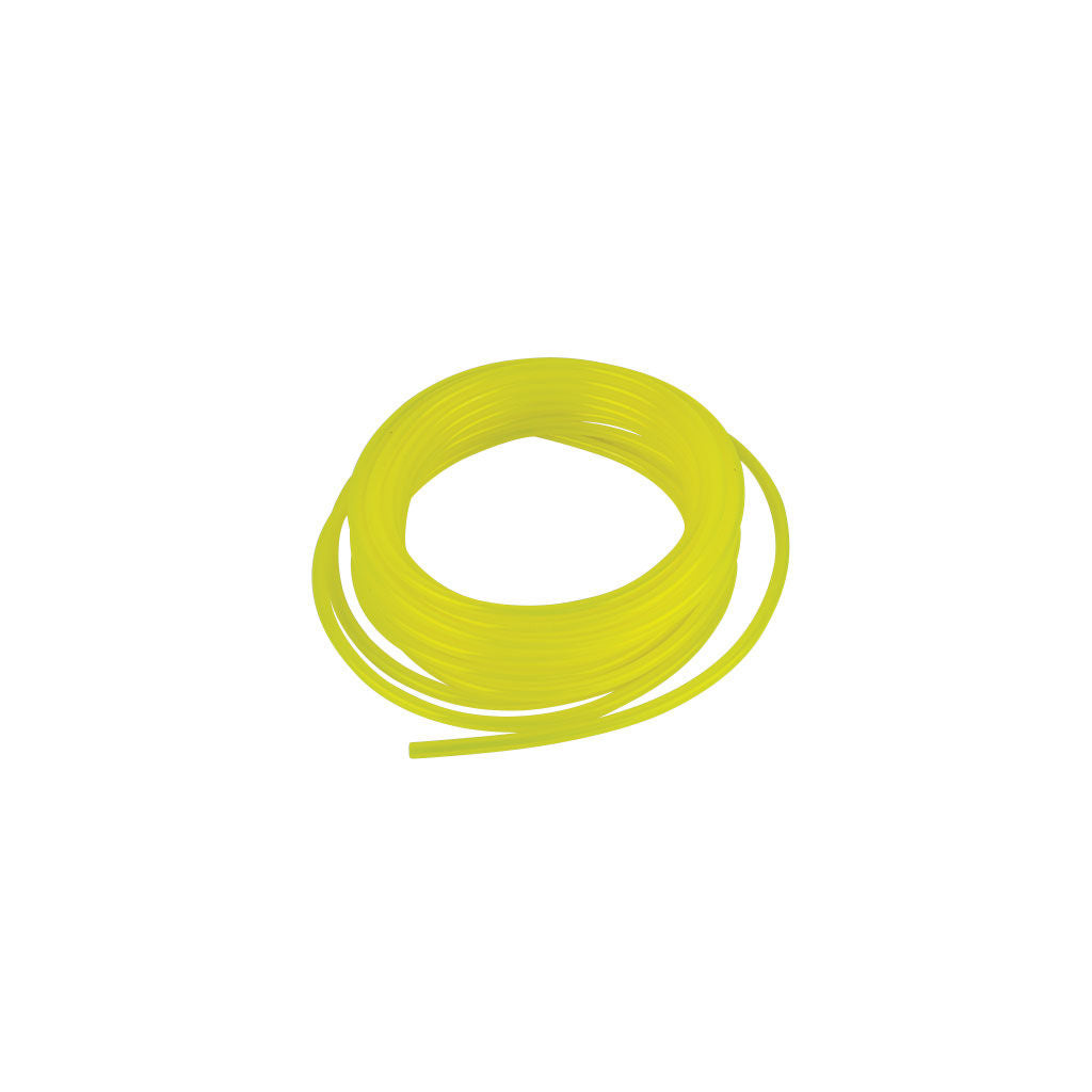 Roll of translucent yellow Tygon fuel line, .117 inch inside diameter and .211 inch outside diameter, 25 foot roll, SKU