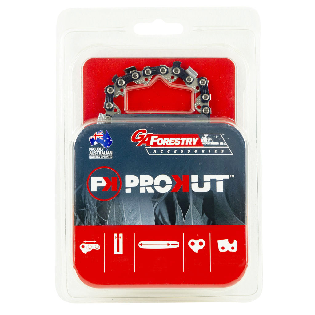 PROKUT 20S semi-chisel chainsaw chain loop, 3/8 inch low profile .050 gauge, 37 drive links, SKU GAF20S037DL