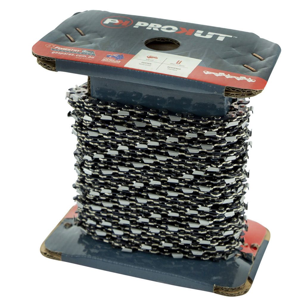 PROKUT 24STN 25 foot roll of 3/8 inch low profile .043 inch semi-chisel safety chainsaw chain, SKU GAF24STN025R