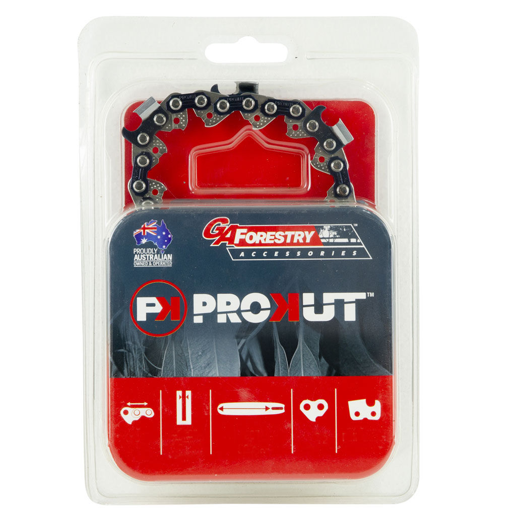 PROKUT 43FK chainsaw chain loop, 3/8 pitch, .063 gauge, 114 drive links, full-chisel skip tooth, SKU GAF43FK114DL