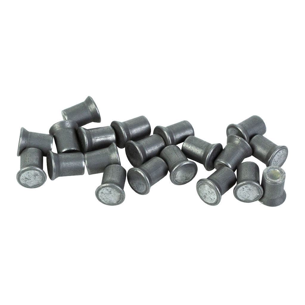 GAF8483 4.5 x 6.5 mm rivets for RSN kit, 20 pack, shown as small metal fasteners