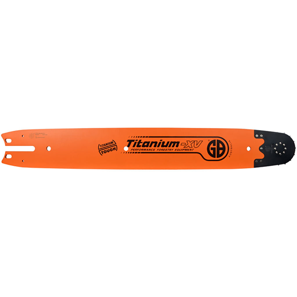HARVESTER 29 inch GB replacement nose Titanium XV chainsaw bar, .404 inch pitch, .080 inch gauge, SKU GBFFF2-29-80XV
