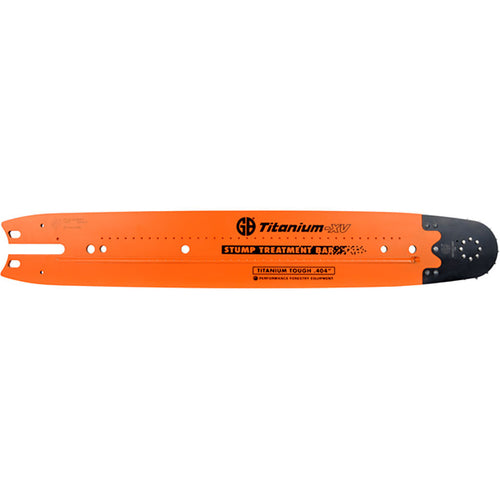 HARVESTER 29 inch GB Titanium XV chainsaw sprayer bar, .404 inch pitch, .080 inch gauge, SKU GBFFFU2-29-80XV