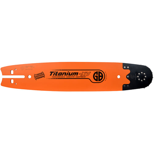 HARVESTER 17 inch GB replacement nose titanium XV chainsaw bar, .404 pitch .080 gauge, SKU GBFFM2-17-80XV