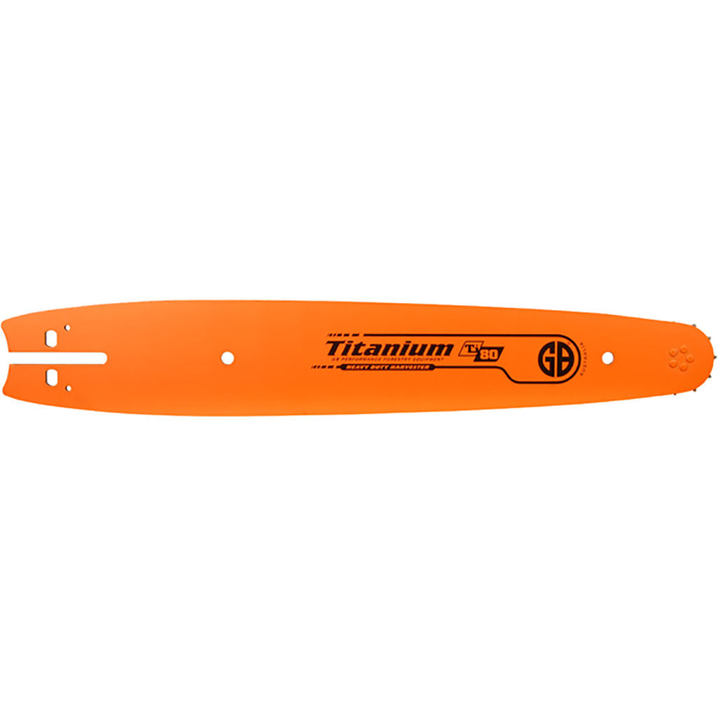 20 inch GB sprocket nose harvester bar with .404 inch pitch and .080 inch gauge groove, SKU GBFFM2-20-80SM