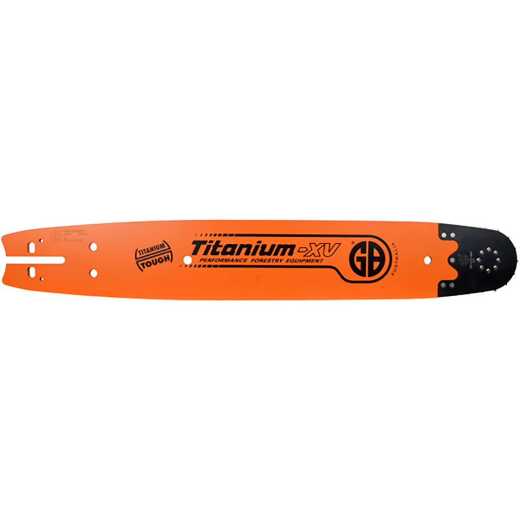 HARVESTER 27 inch GB replacement nose Titanium XV guide bar, .404 inch pitch .080 inch gauge, SKU GBFFM4-27-80XV